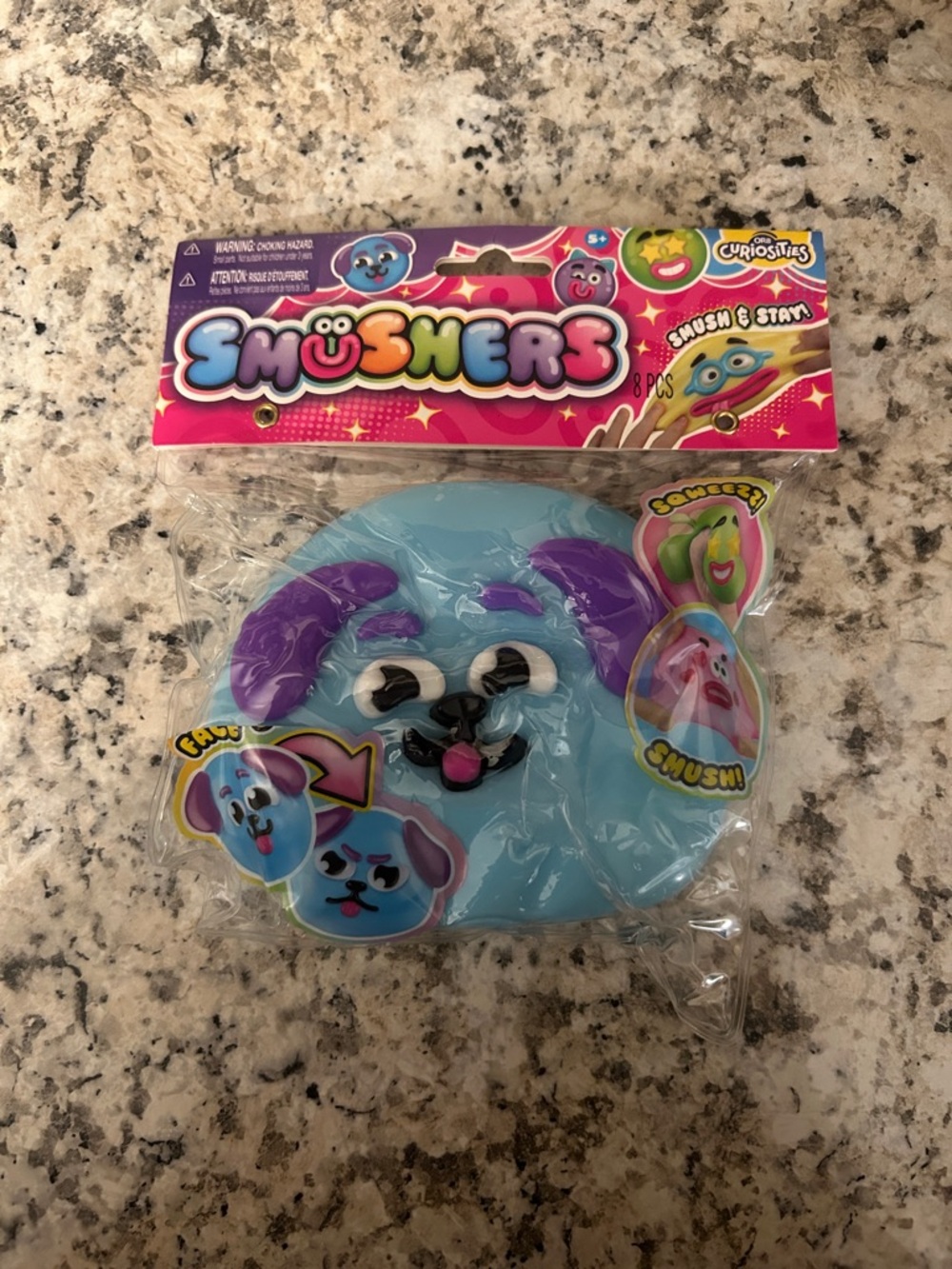 Orb Curiosities Smushers VIRAL Squishy Fidget Squeeze Toy Blue Dog